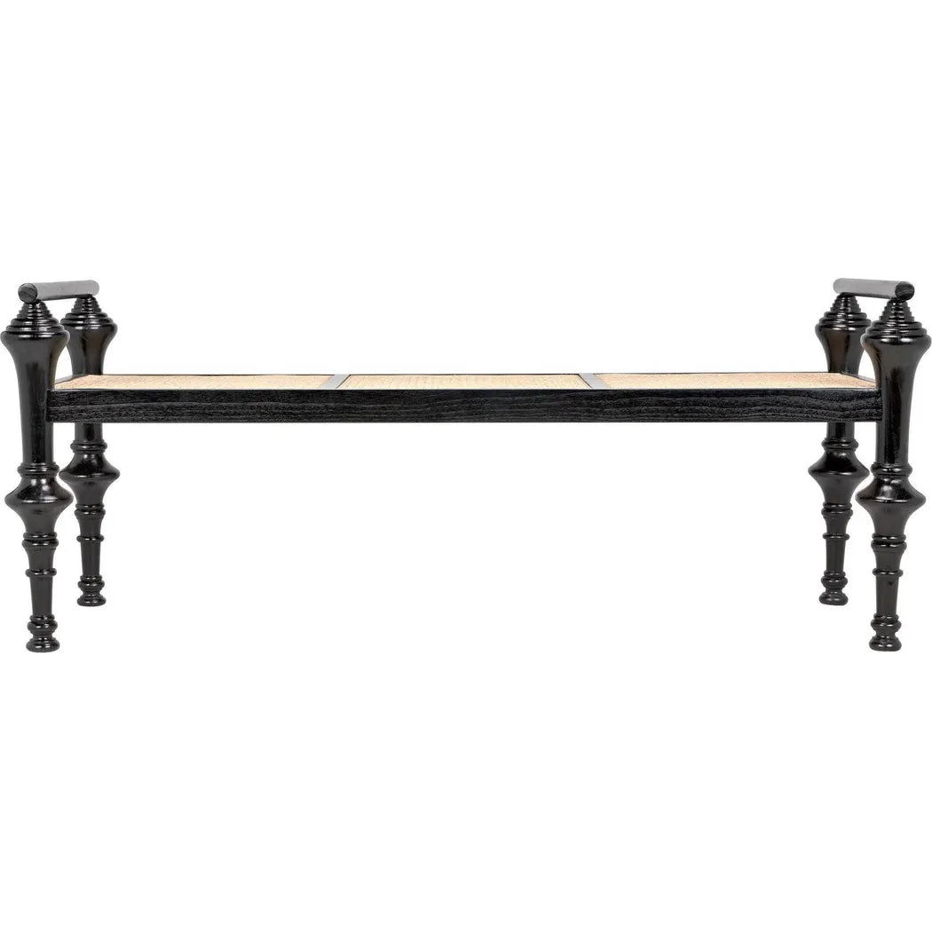Noir Indochine Black Bedroom Bench