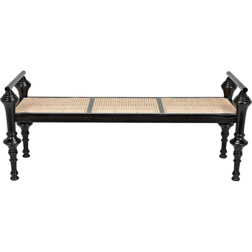 Noir Indochine Black Bedroom Bench