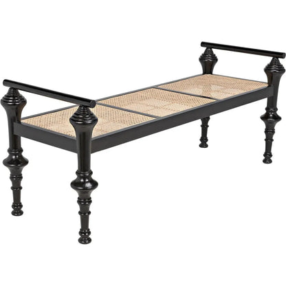 Noir Indochine Black Bedroom Bench