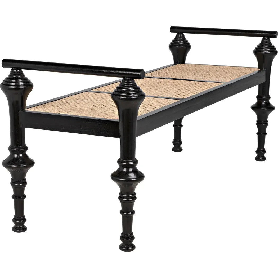 Noir Indochine Black Bedroom Bench