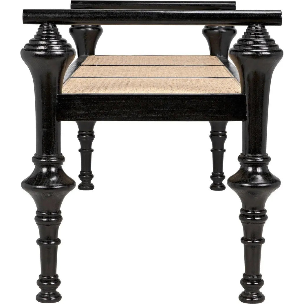 Noir Indochine Black Bedroom Bench