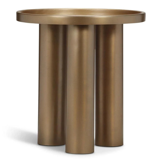 Sofia Industrial Steel Round End Table