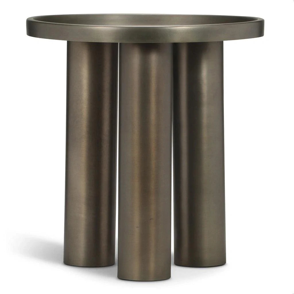 Sofia Industrial Steel Round End Table