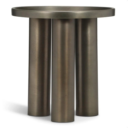 Sofia Industrial Steel Round End Table