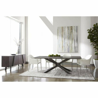 Industry Rectangle Gray Concrete Dining Table Dining Tables Sideboards and Things By Essentials For Living