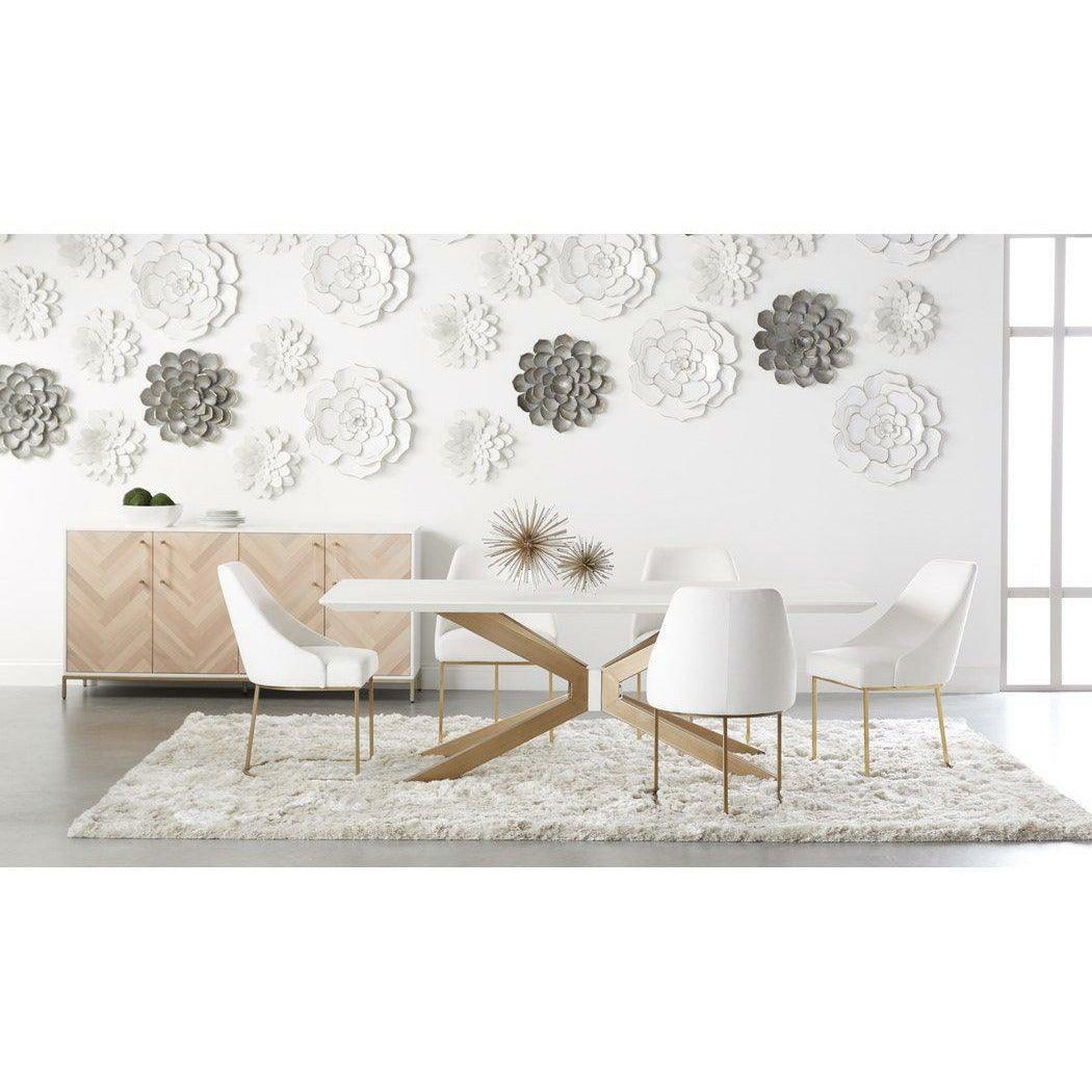 Industry Rectangle Ivory Concrete Dining Table Dining Tables Sideboards and Things By Essentials For Living