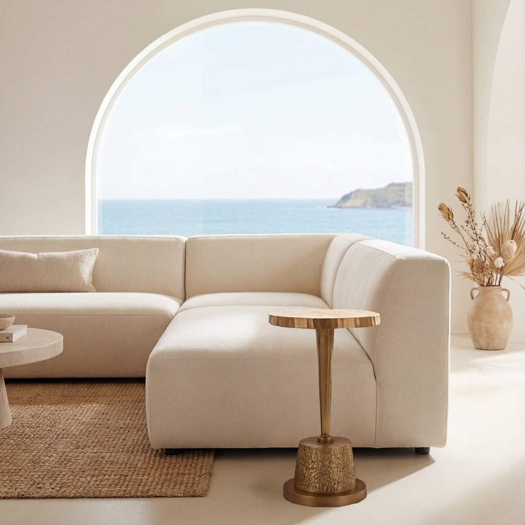 Urbia Ines Aluminum Round End Table