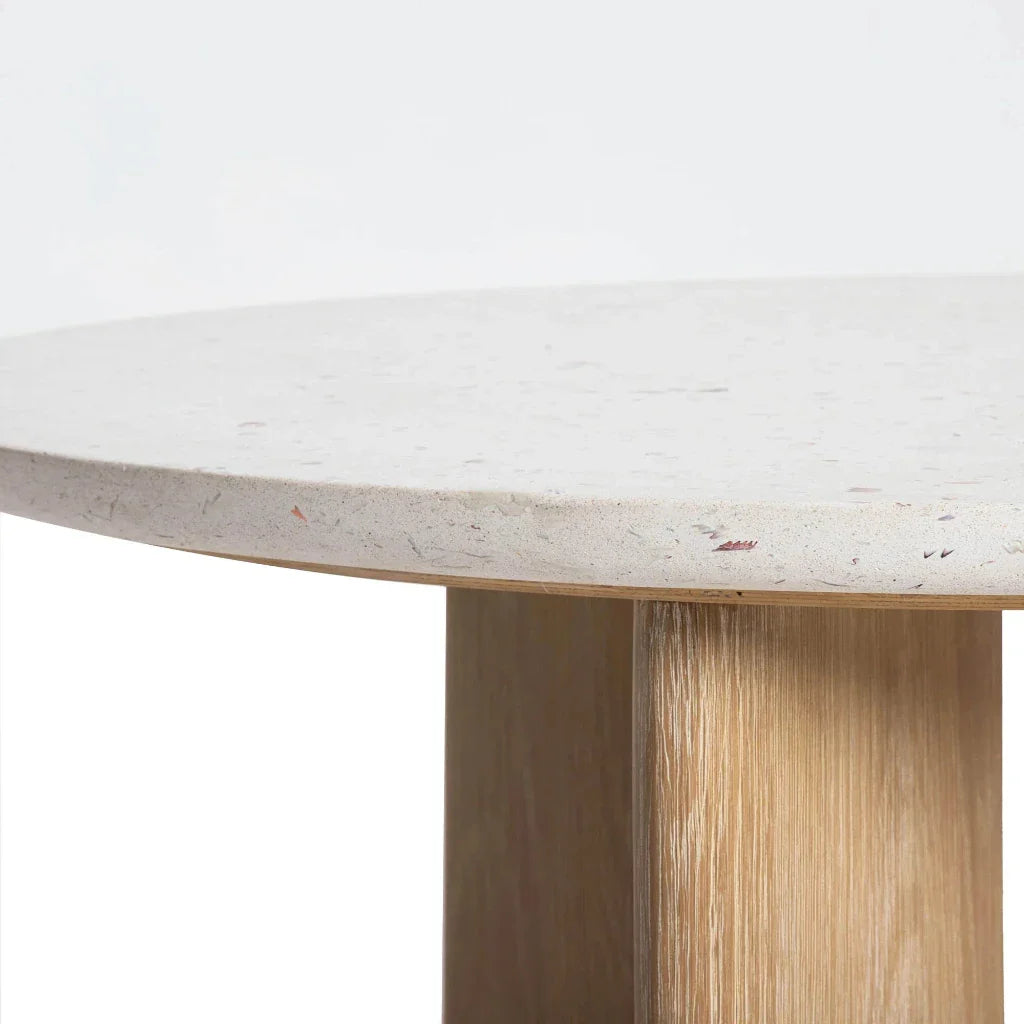 Infinity Terrazzo Topped Wooden Round Coffee Table