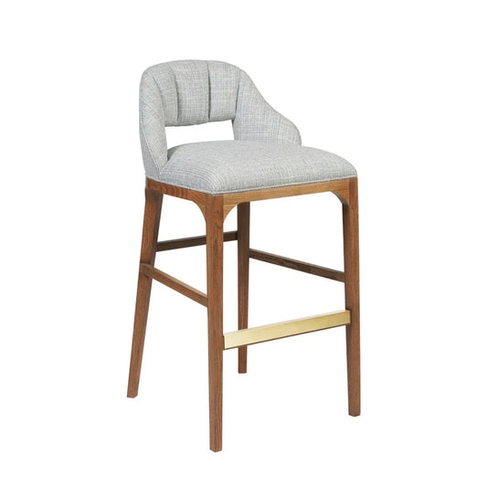 Inga Greenlight Powder Brass Accent Bar Stool