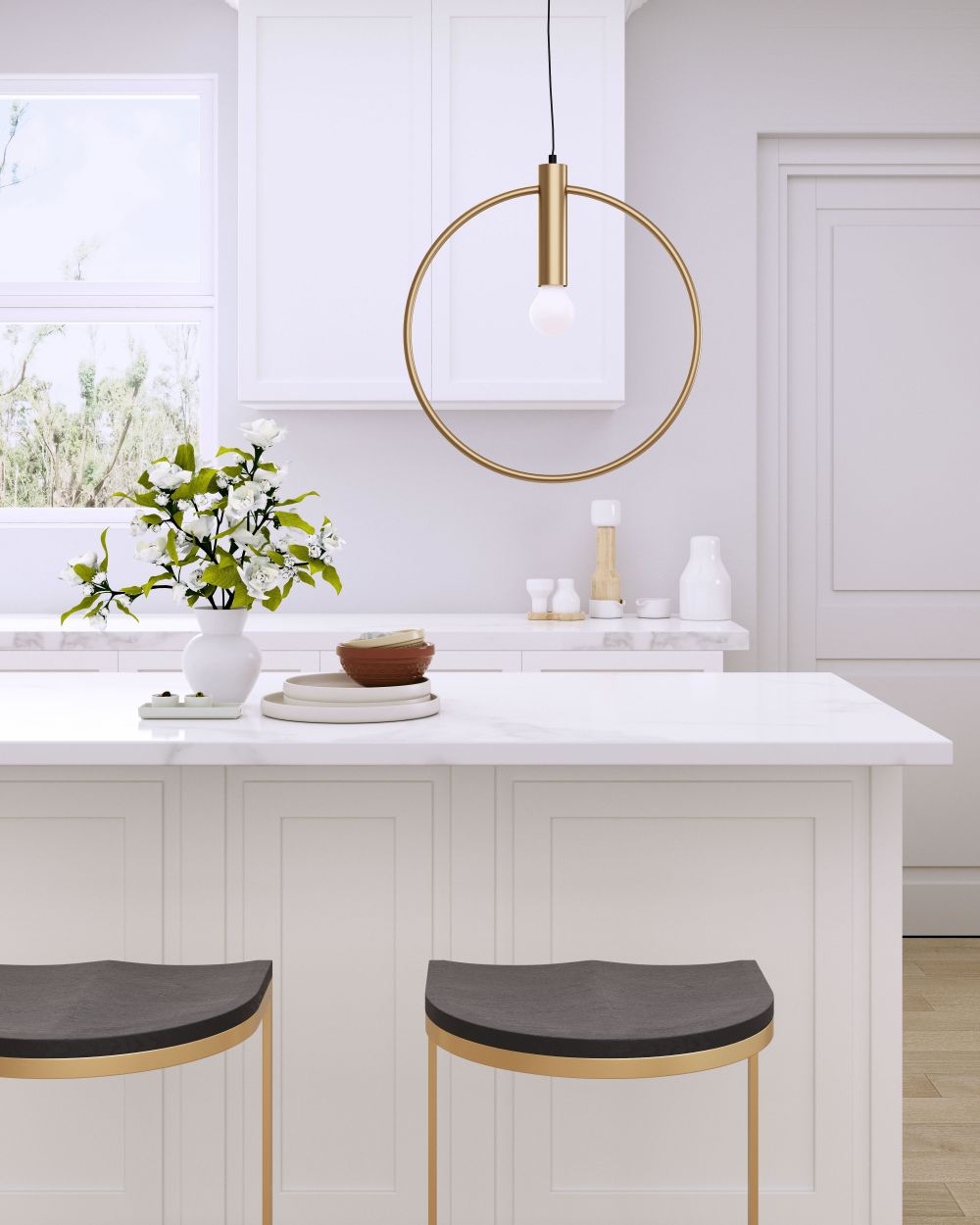 Zuo Modern Irenza Brass Ceiling Lamp