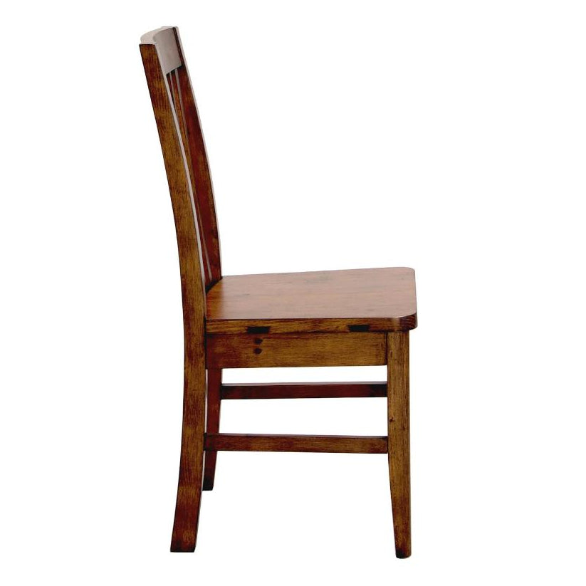 LH Home Irish Coast Slat Back Wooden Dining Chair 2PC
