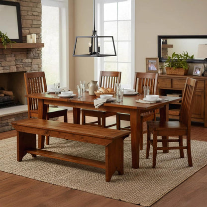 LH Home Irish Coast Slat Back Wooden Dining Chair 2PC
