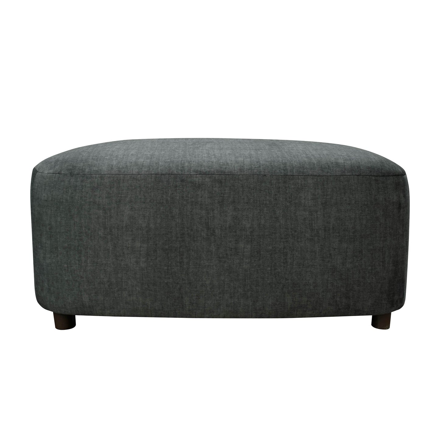 Isabella Dark Grey Fabric Modern Ottoman-Ottomans-LH Imports-LOOMLAN