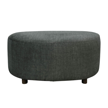 Isabella Dark Grey Fabric Modern Ottoman-Ottomans-LH Imports-LOOMLAN