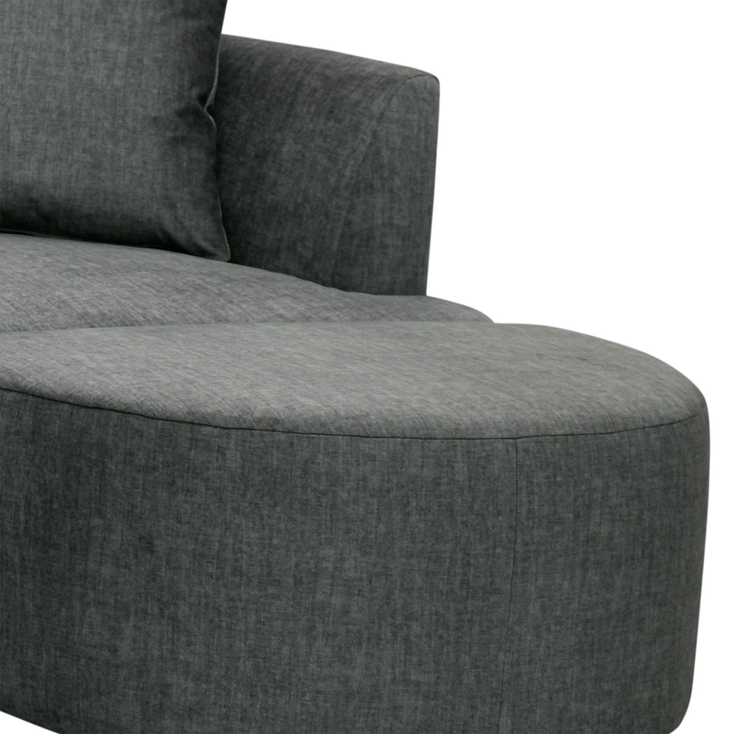Isabella Dark Grey Fabric Modern Sofa