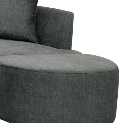 Isabella Dark Grey Fabric Modern Sofa