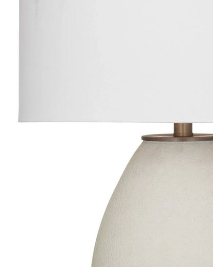 Isabella White Ceramic Table Lamp - LOOMLAN - Bassett Mirror - Table Lamps