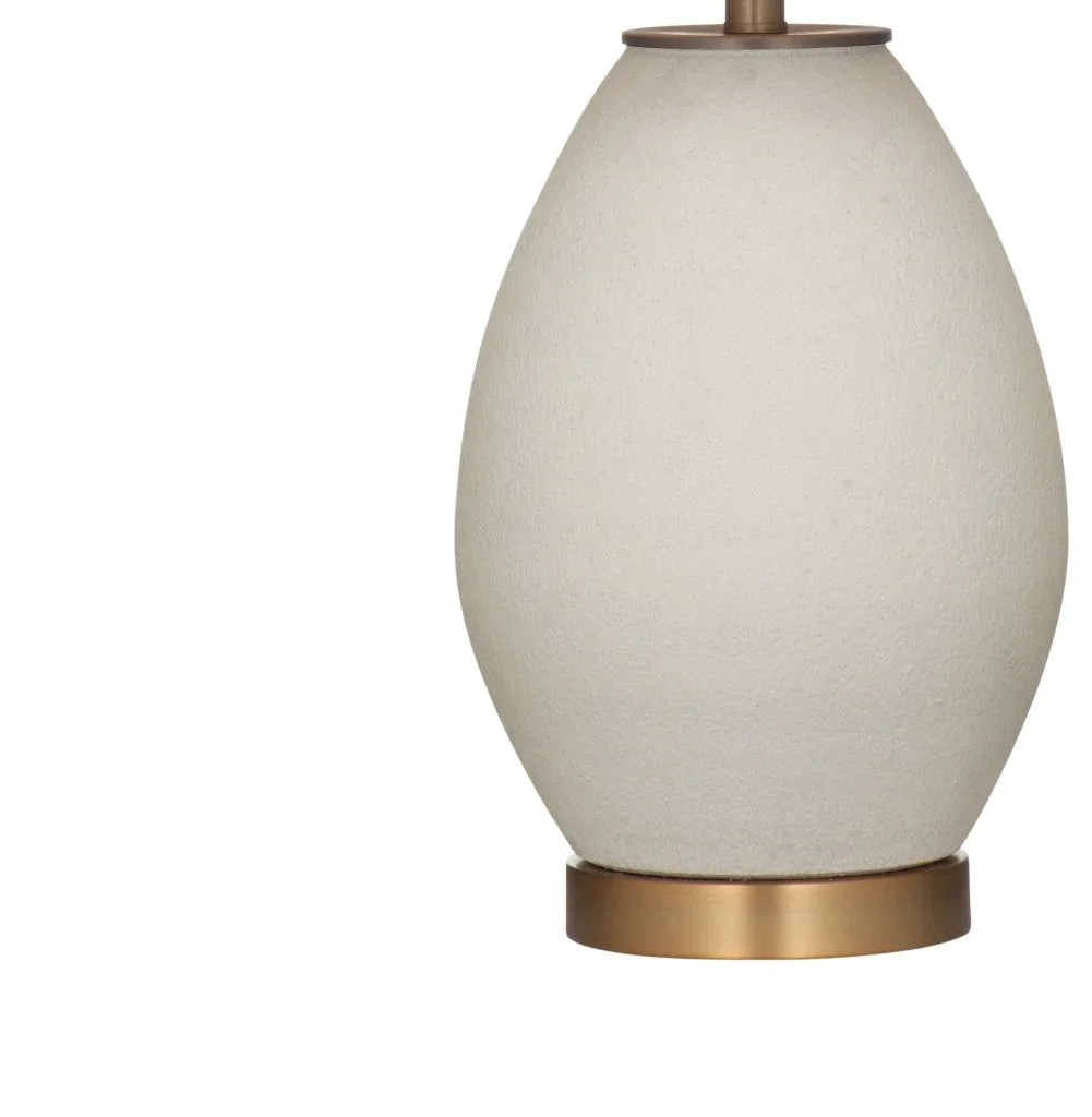 Isabella White Ceramic Table Lamp - LOOMLAN - Bassett Mirror - Table Lamps