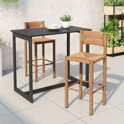 Zuo Modern Iska Aluminum Outdoor Barstool 2PC