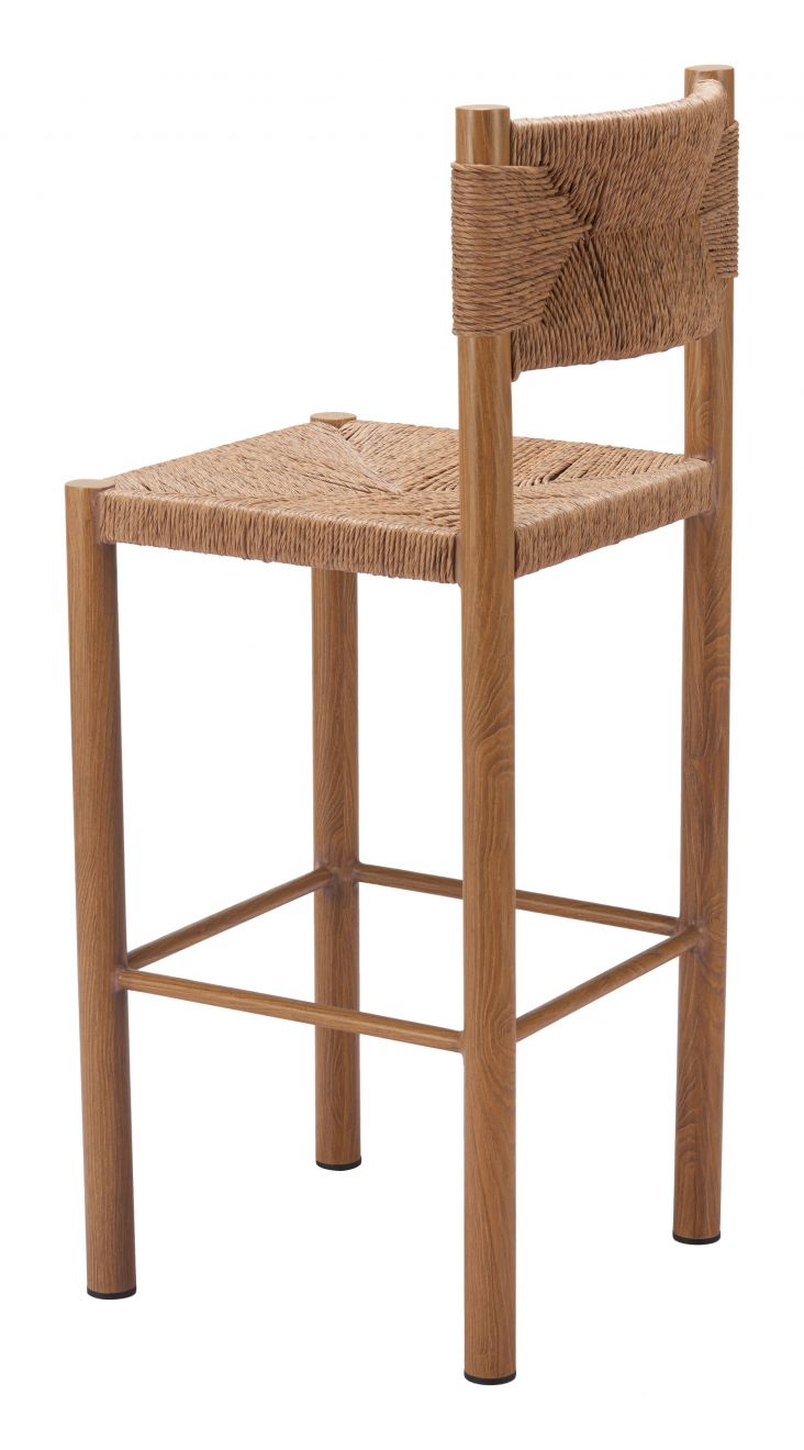 Zuo Modern Iska Aluminum Outdoor Barstool 2PC