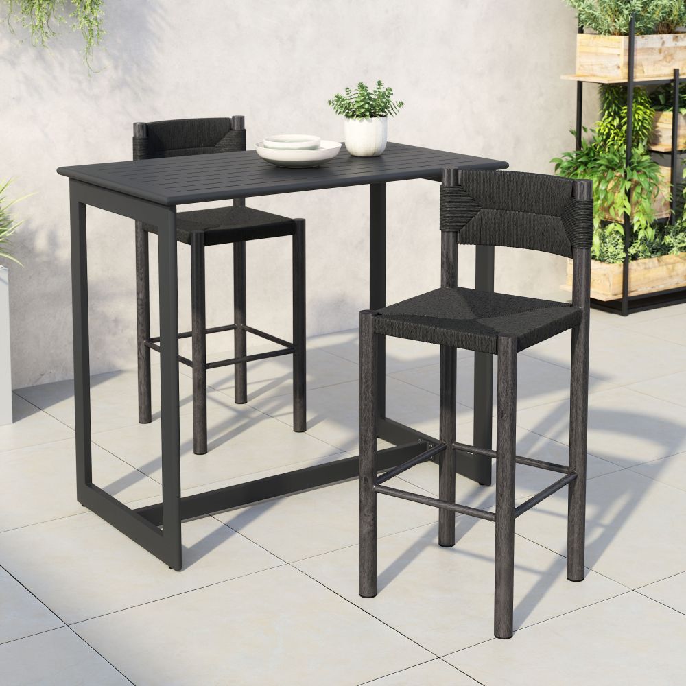 Zuo Modern Iska Aluminum Outdoor Barstool 2PC