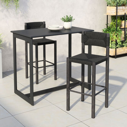 Zuo Modern Iska Aluminum Outdoor Barstool 2PC