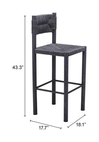 Zuo Modern Iska Aluminum Outdoor Barstool 2PC