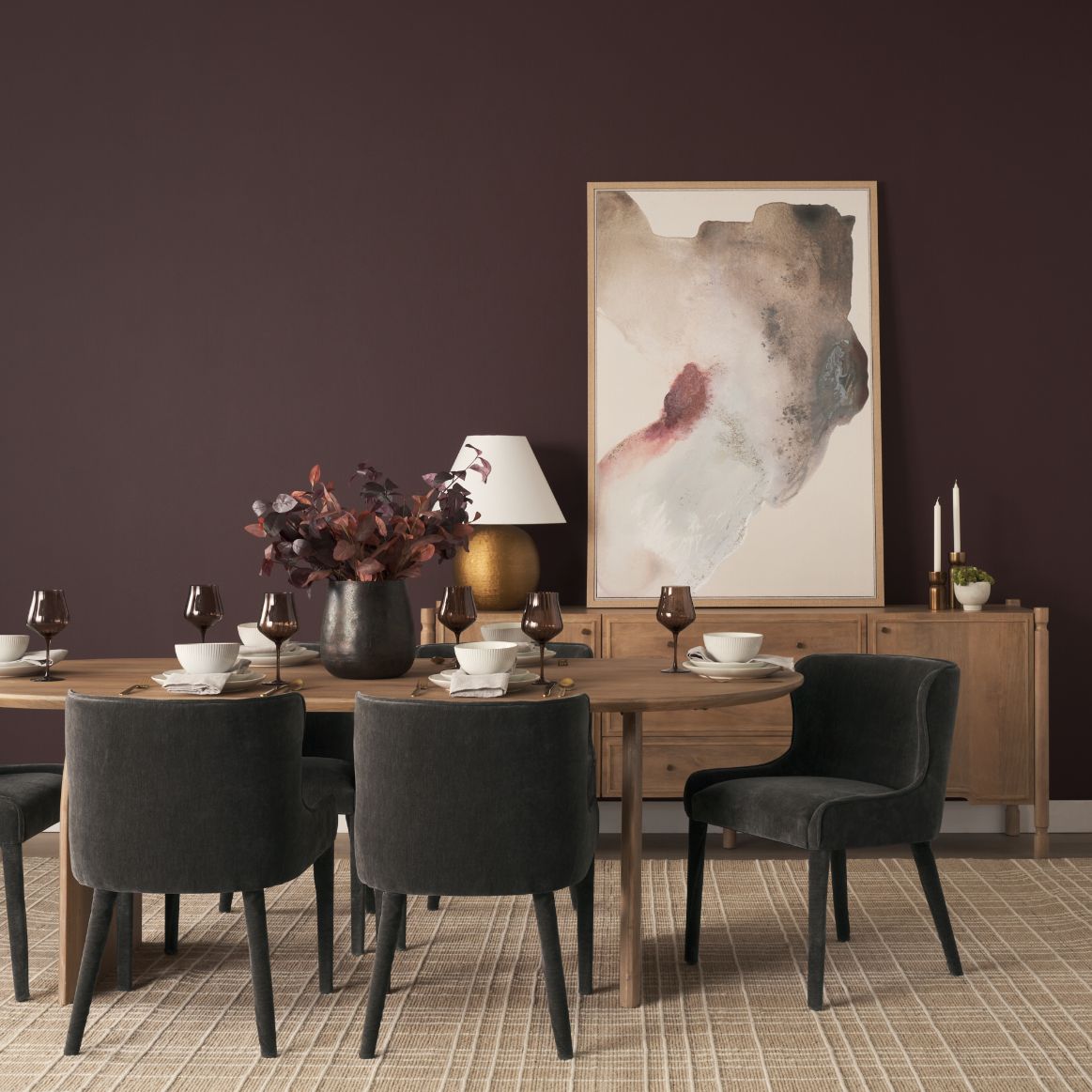 Mercana Isla Wooden Oval Dining Table
