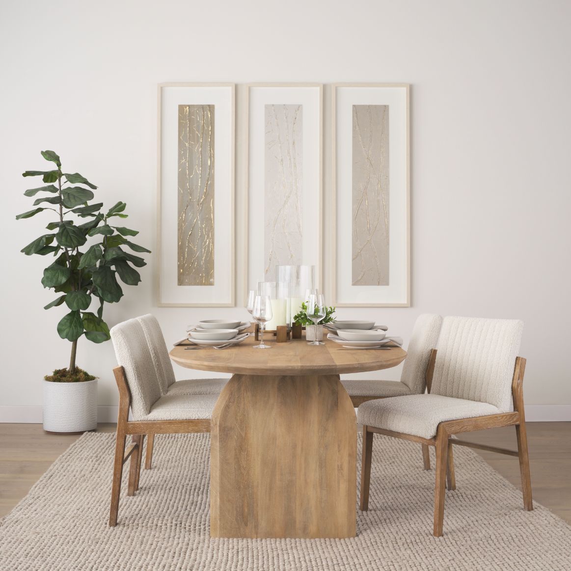 Mercana Isla Wooden Oval Dining Table