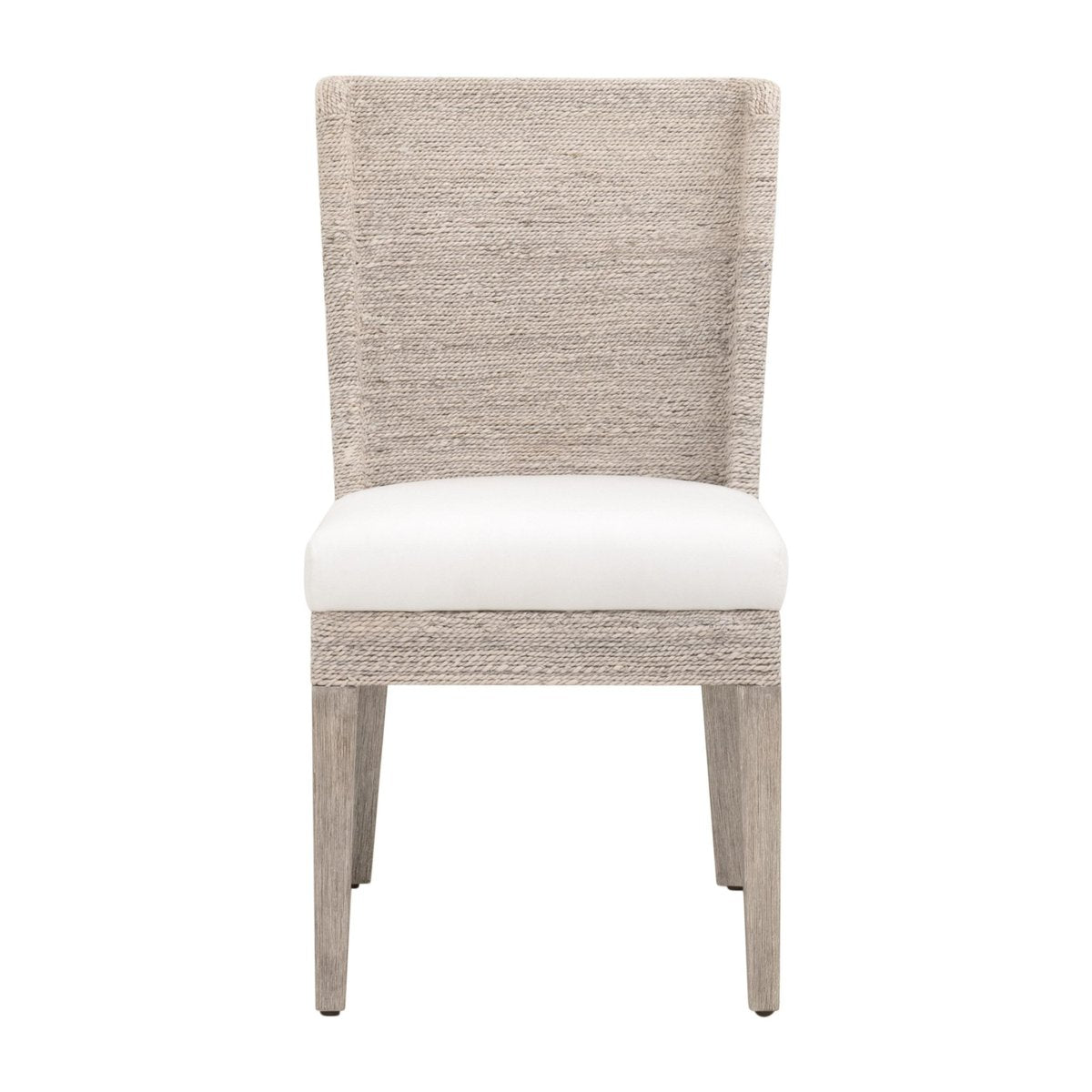 Essentials For Living Isle Handwoven Abaca Rope Armless Dining Chair Set of 2