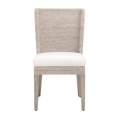 Essentials For Living Isle Handwoven Abaca Rope Armless Dining Chair Set of 2