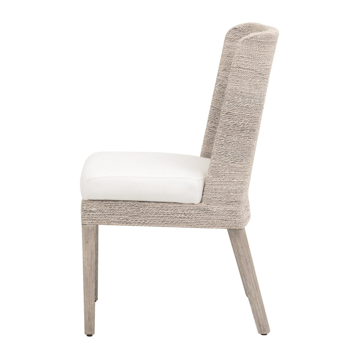 Essentials For Living Isle Handwoven Abaca Rope Armless Dining Chair Set of 2