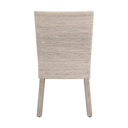 Essentials For Living Isle Handwoven Abaca Rope Armless Dining Chair Set of 2