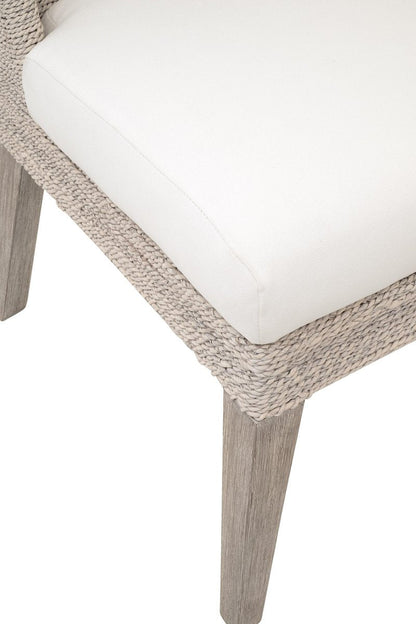 Essentials For Living Isle Handwoven Abaca Rope Armless Dining Chair Set of 2