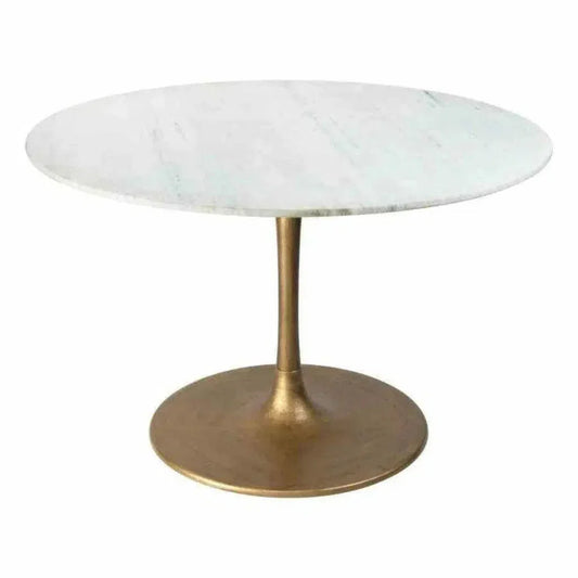 Zuo Modern Ithaca Dining Table White & Gold