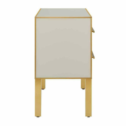 Ivory Satin Brass Arden Ivory Chest Accent Cabinet Accent Cabinets Sideboards and Things By Currey & Co