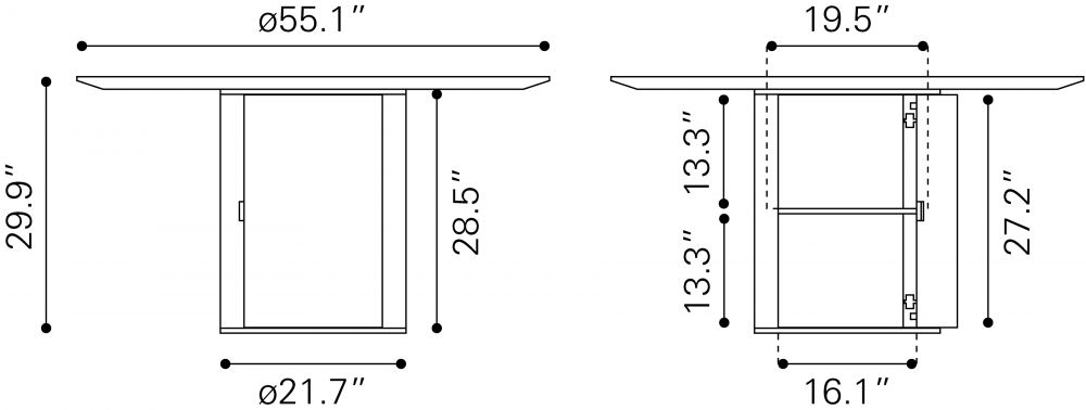 Zuo Modern Izola Wooden Round Dining Table
