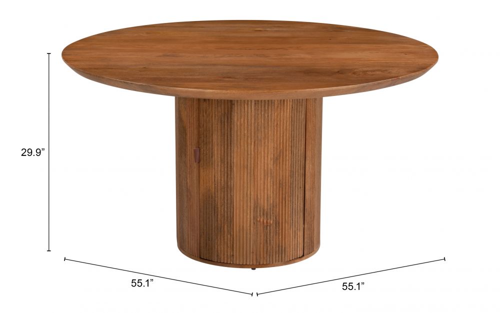 Zuo Modern Izola Wooden Round Dining Table