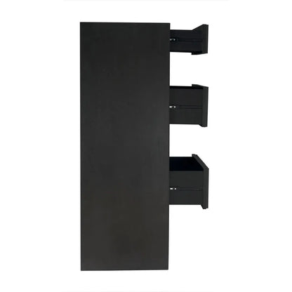 Noir Izzy Wood and Brass Black Tallboy