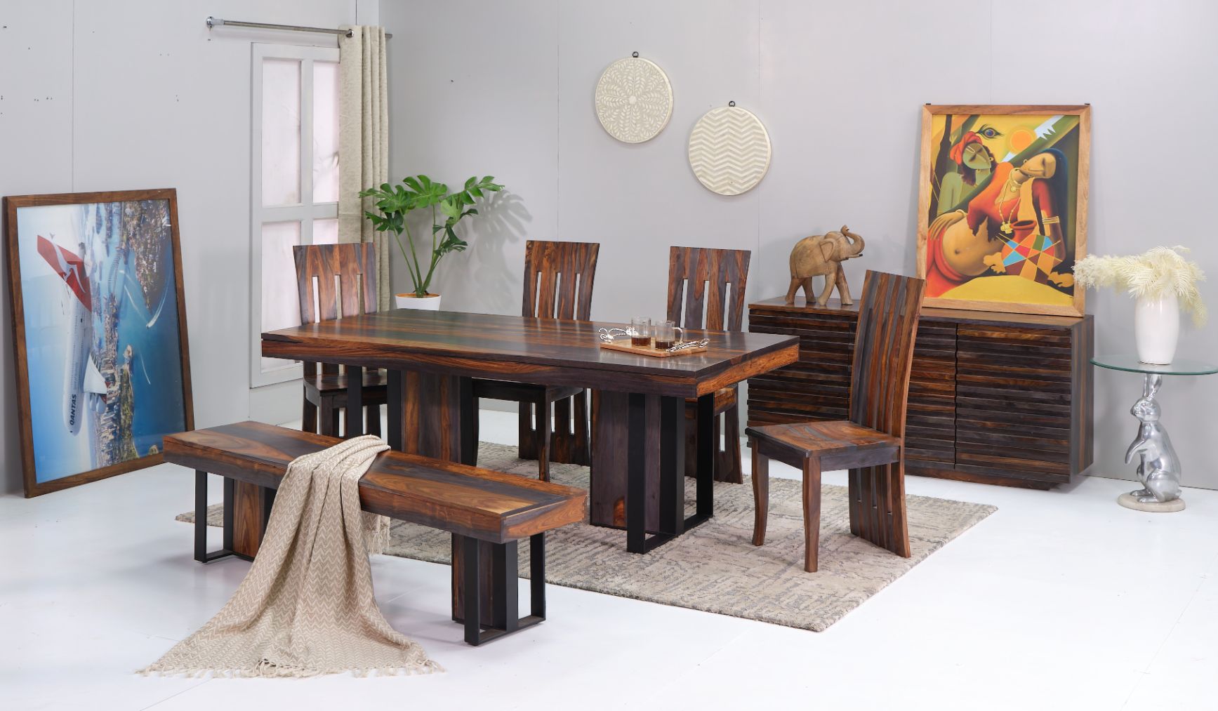 LOOMLAN Tyvara Wooden Rectangular Dining Table