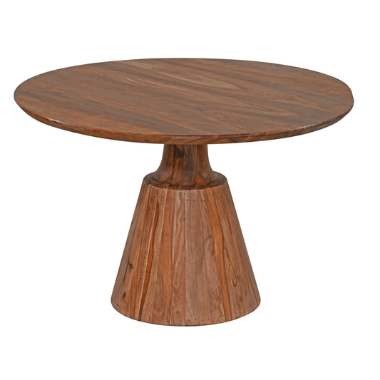 Kyrkeham Natural Sheesham Timber Round Dining Table