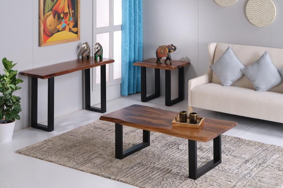 LOOMLAN Avritha Wooden Rectangular Console Table