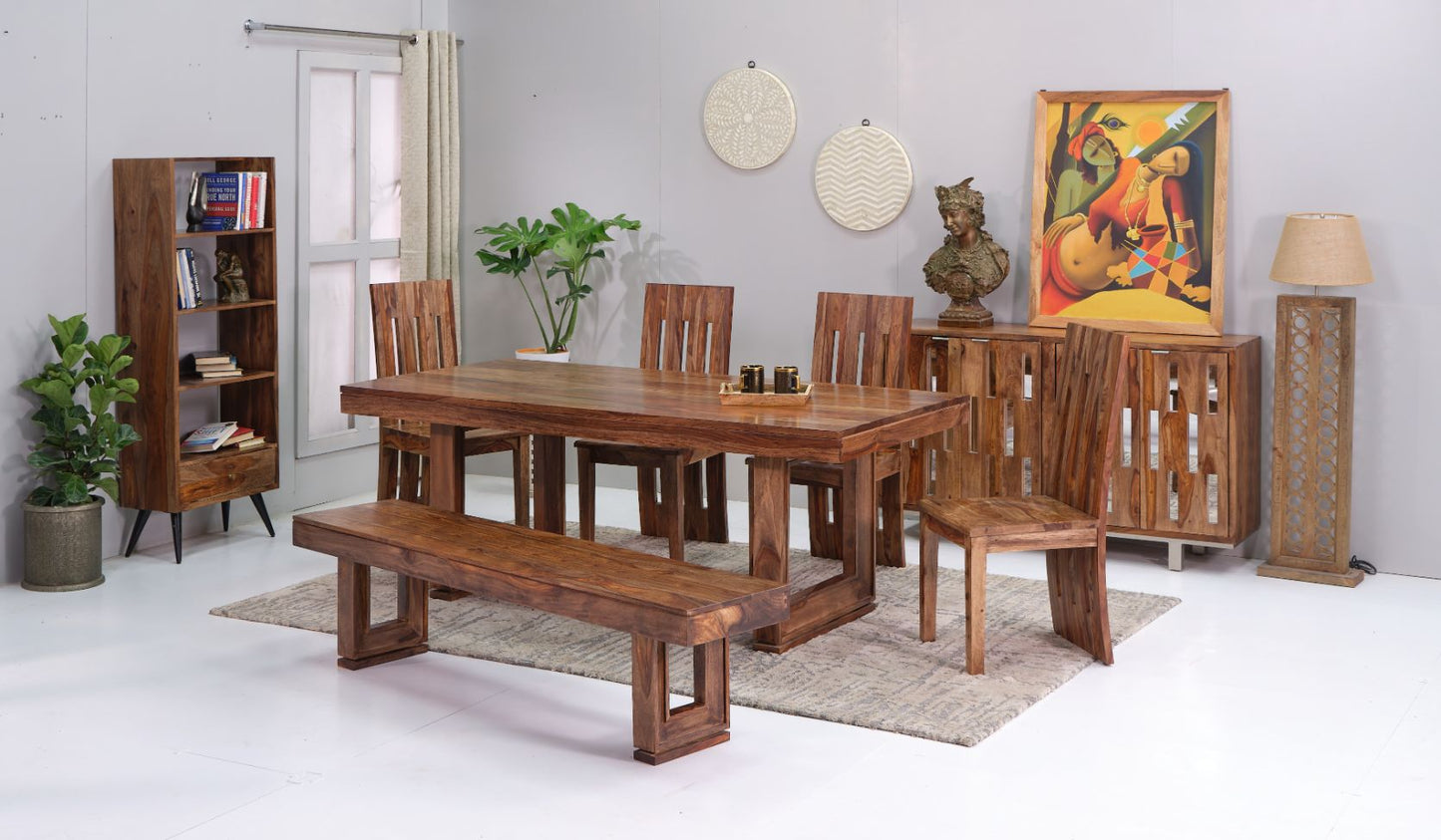LOOMLAN Norwella Wooden Rectangular Dining Table