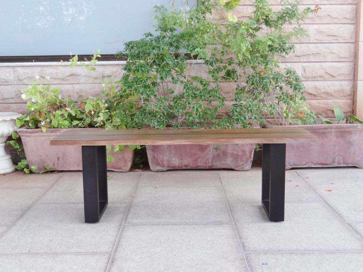 LOOMLAN Maelira Wooden Brown Dining Bench