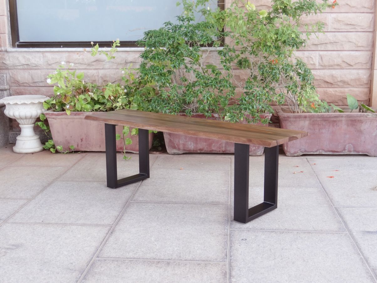 LOOMLAN Maelira Wooden Brown Dining Bench