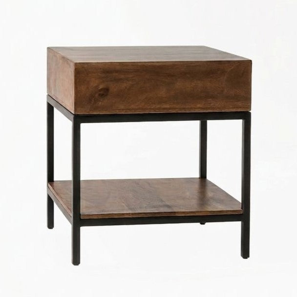 LOOMLAN Rathbone One Drawer Wood End Table