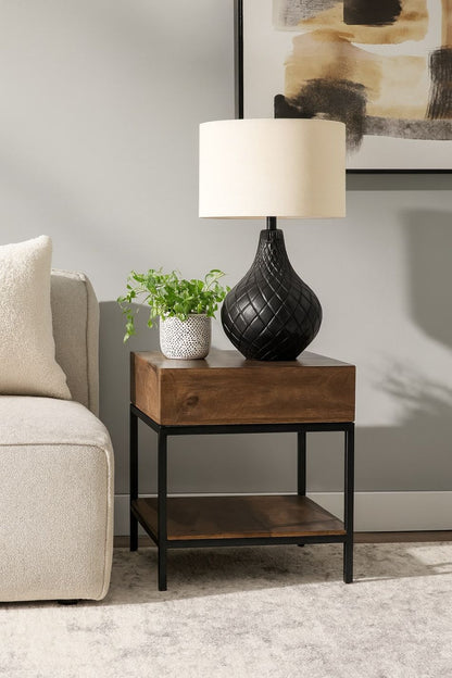 LOOMLAN Rathbone One Drawer Wood End Table