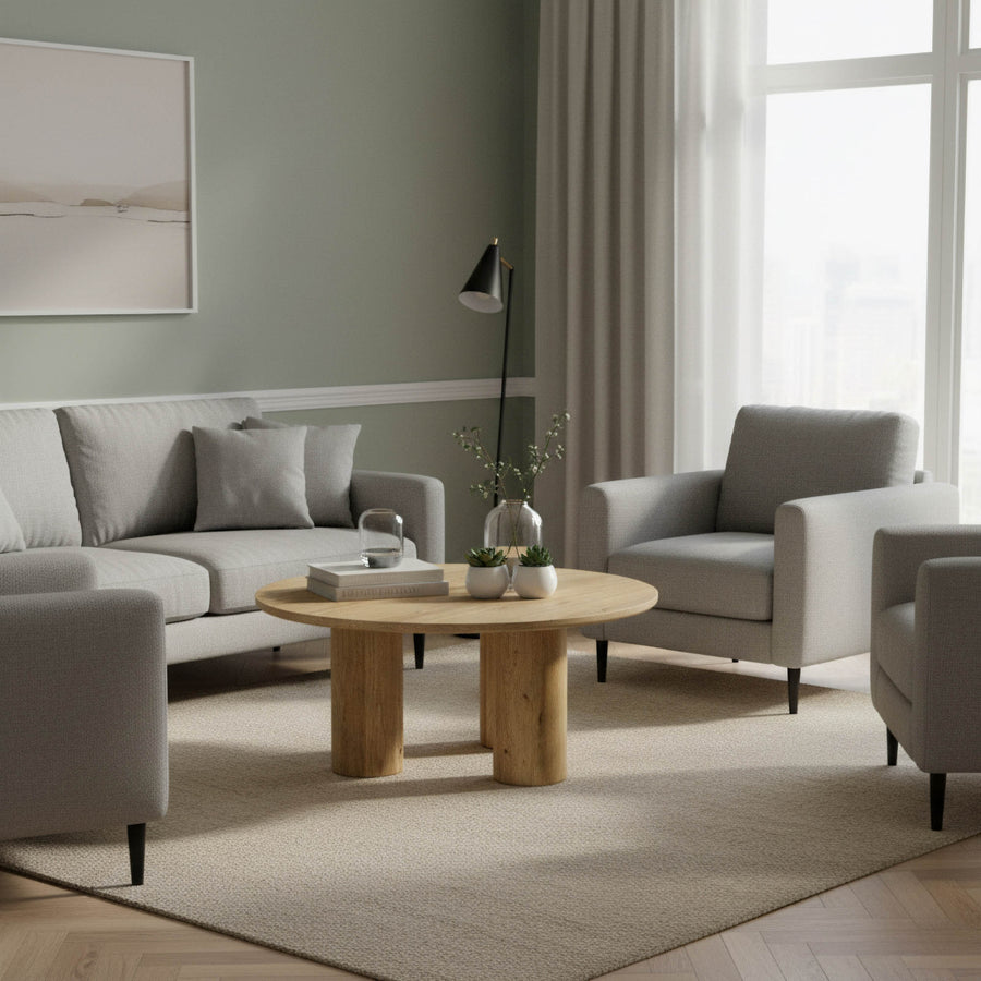 Jasper Wooden Round Coffee Table