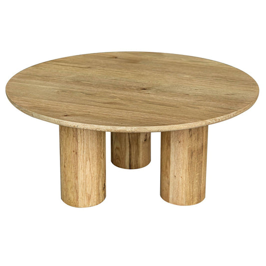 LH Home Jasper Wooden Round Coffee Table