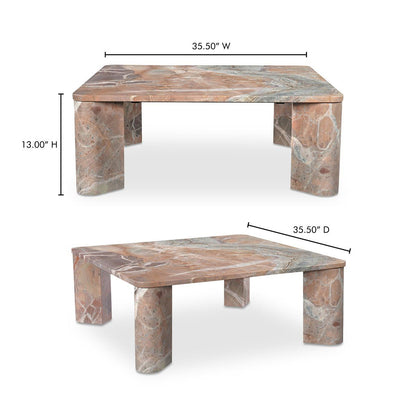 Segment Marble Square Coffee Table